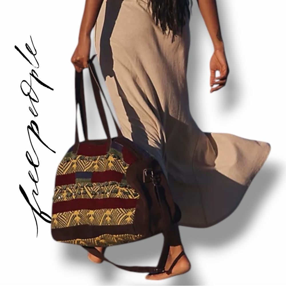 Free People Boho First Class Embellished Weekender